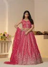 Kf 44 Pink Jimmy Choo Embroidered Bridal Lehenga Wholesale Clothing Suppliers In India